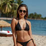 bikini babe beach model 3D HD