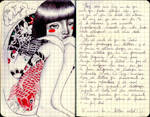 Tattoed Girl - journal6 by LadyOrlandoArt