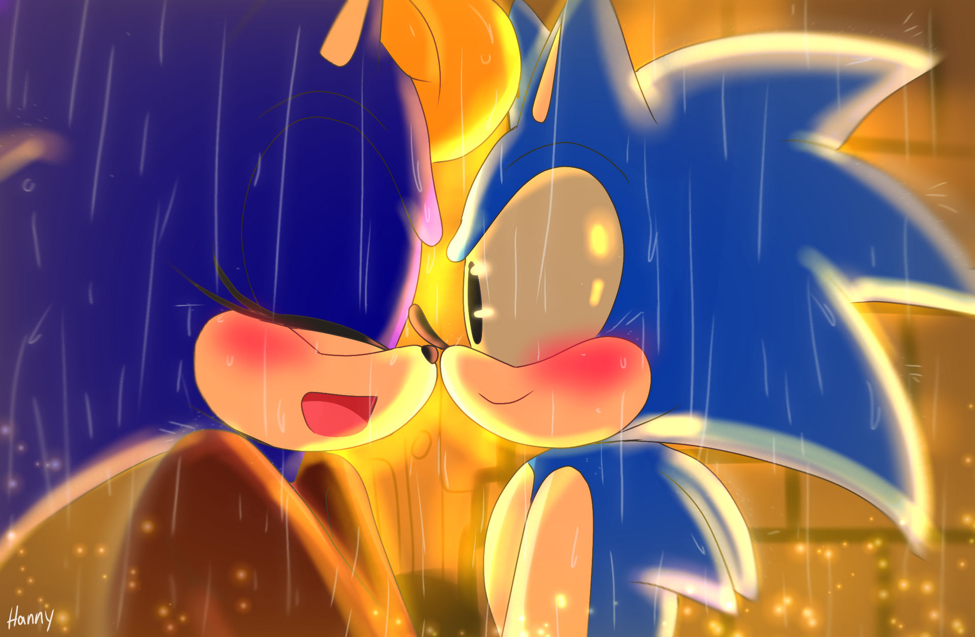 Sonic and Shadow kissing (Large) by LebbitBunny on DeviantArt