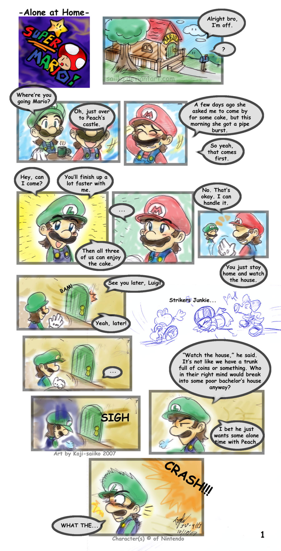 Mario: Alone at Home Pg 01