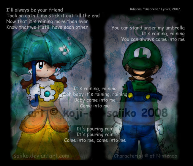 Mario: -SONG- It's raining... by saiiko on DeviantArt