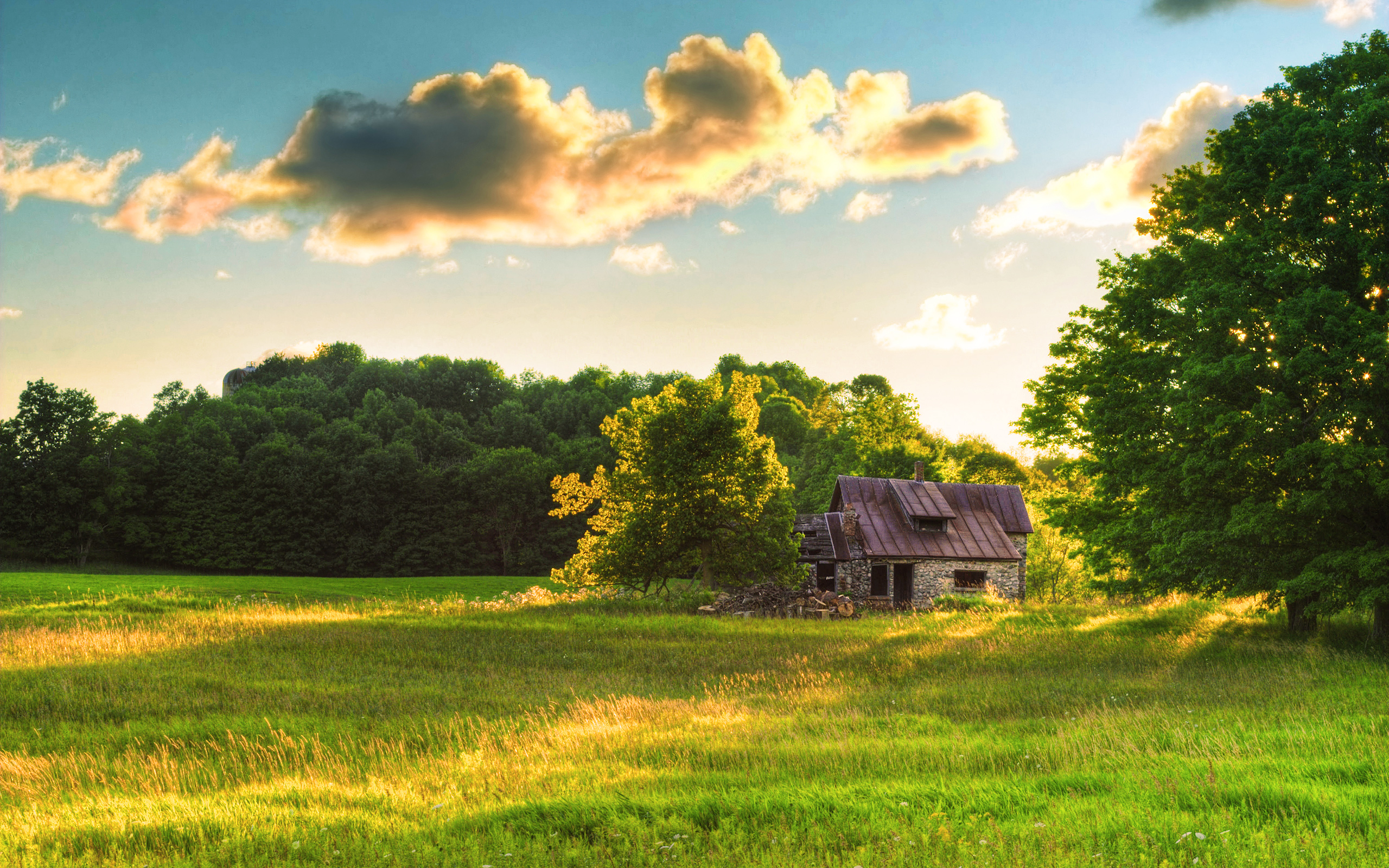 Old Stone Barn at Dusk