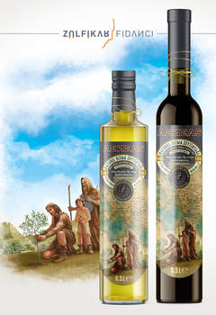 Label design for Aeneas Olive Oil