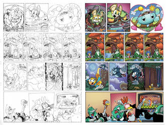 Sonic the hedgehog off panel Issues 265-9 pencils