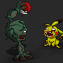 Zombie Pikachu v.s Geodude