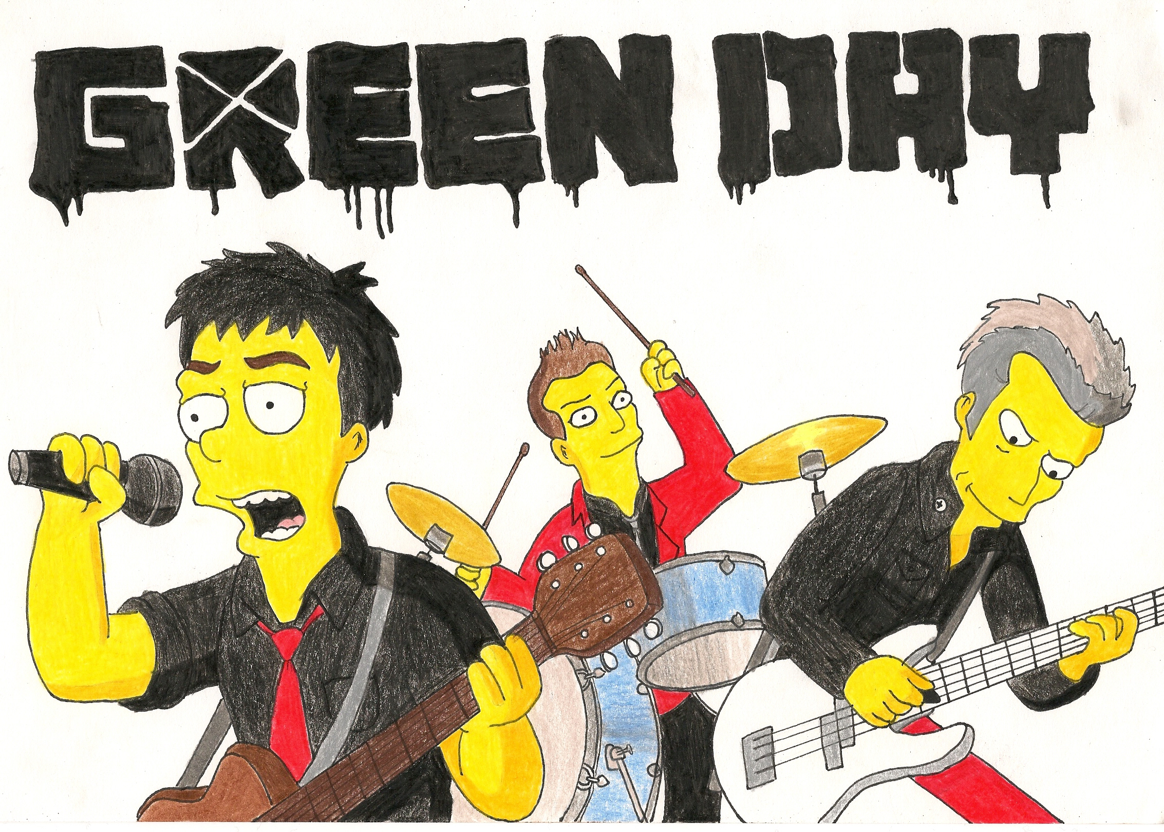 Green Day as The Simpsons by RadioactivePencil on DeviantArt Green Day as The Simpsons by RadioactivePencil on DeviantArt