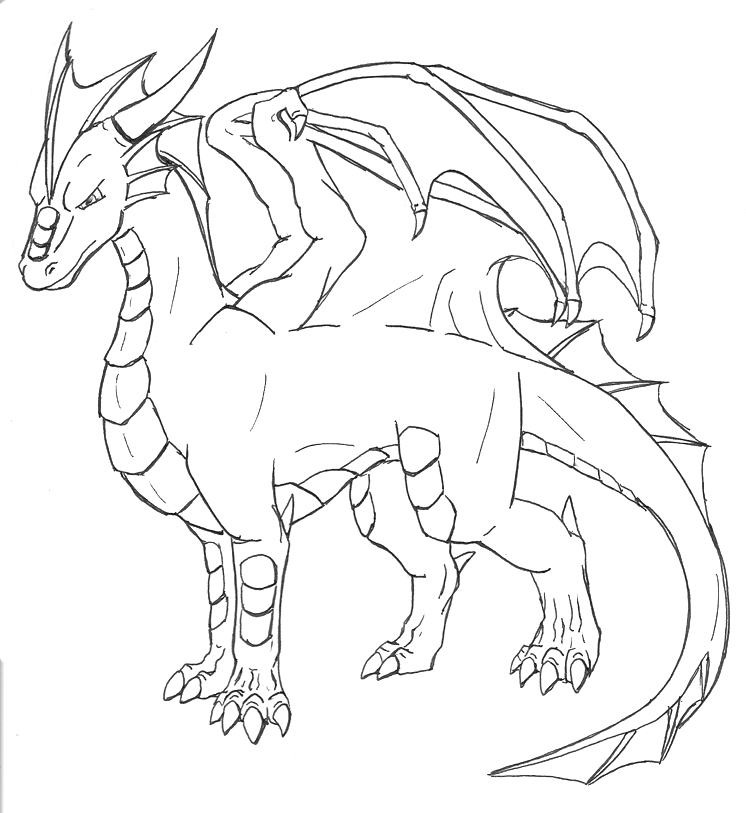 Random dragon lineart