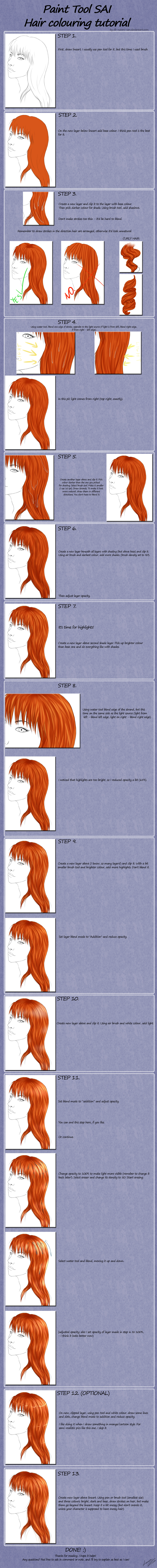 SAI - Hair colouring tutorial