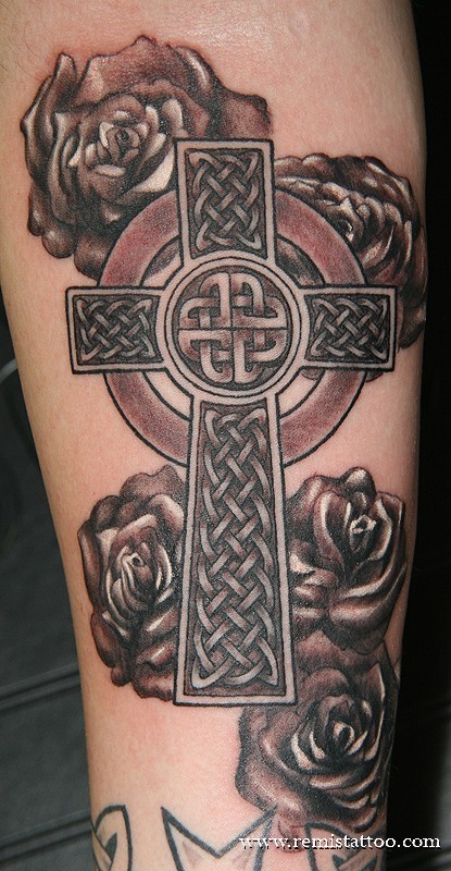 Celtic cross tattoo