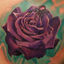 rose and spider tattoo