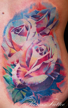 color rose tattoo