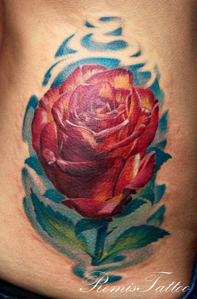 realistic rose tattoo by Remistattoo on DeviantArt
