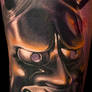 bronze hannya mask tattoo