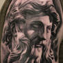 Religious Statues Tattoo Black And Grey