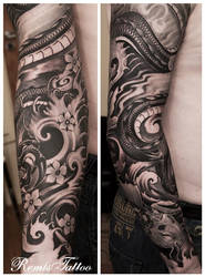 Japanese Dragon Tattoo Black And Grey