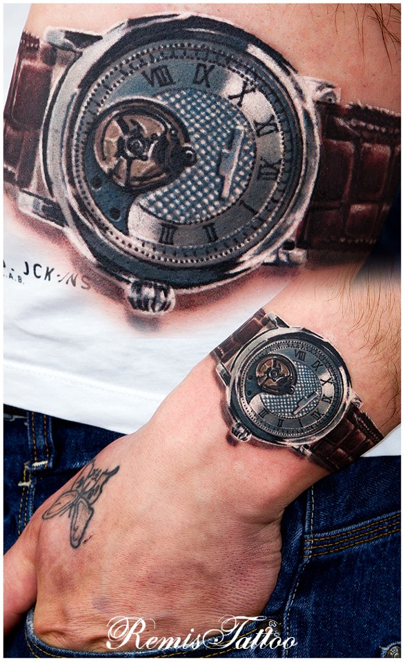 relistic tattoo Frederique Constant