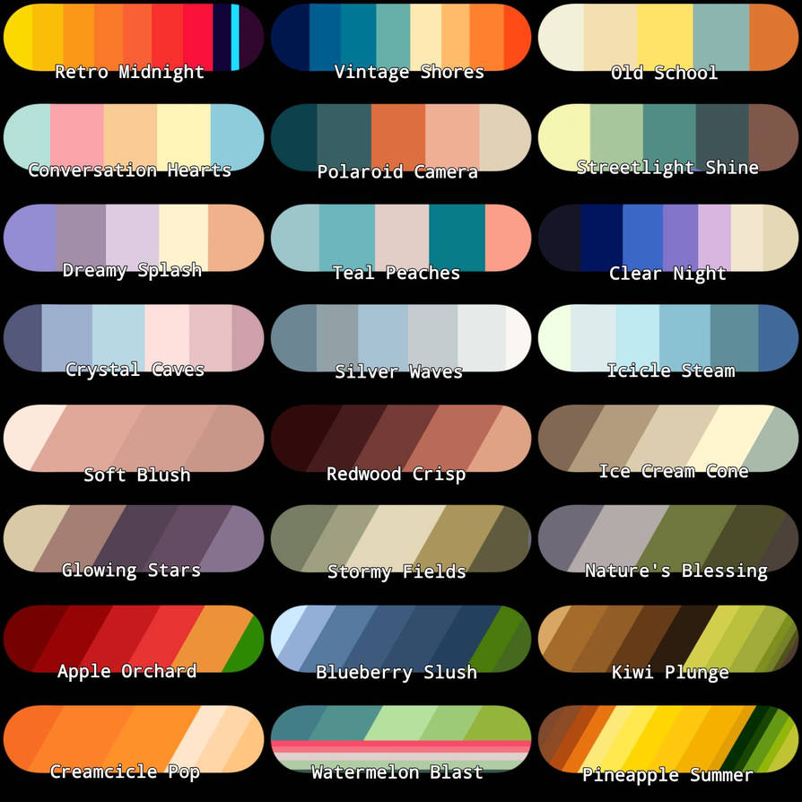 Nature Color Palattes by dracothedragon777 on DeviantArt