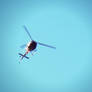 Chopper flying overhead