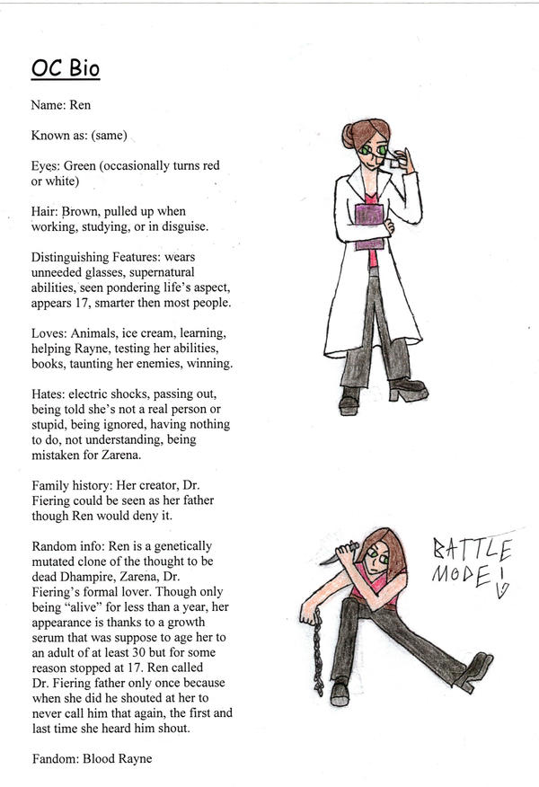 OC bio: Ren by FearsUnspoken on DeviantArt