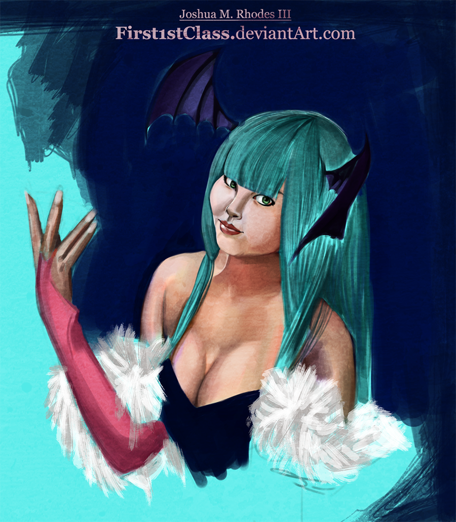 Morrigan Cosplayer Portrait - Style Experiment