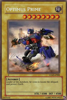 Optimus Prime card