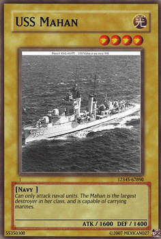 USS Mahan card