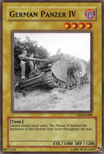 German Panzer IV card