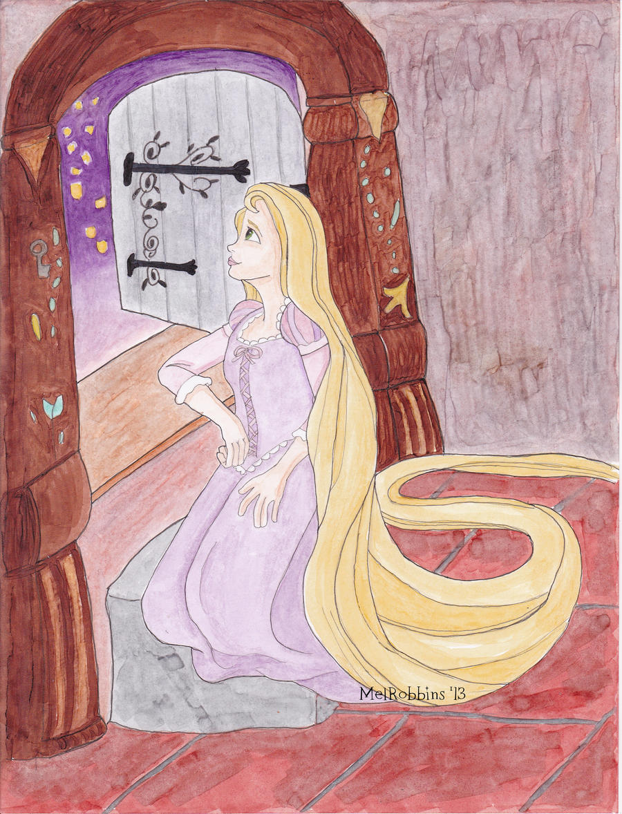 Rapunzel Looking at the Lanterns