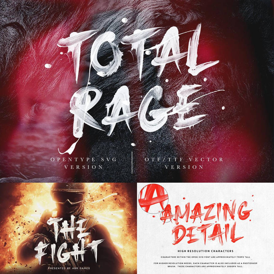 Total Rage Brush SVG Font by kopliytre on DeviantArt