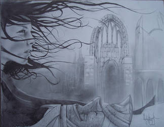 Arwen over Aragorn's Tomb