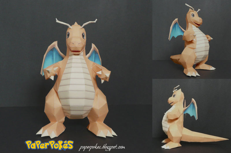 Pokemon Papercraft-Dragonite