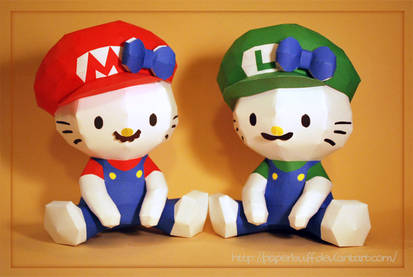 Hello Kitty as the Mario Bros