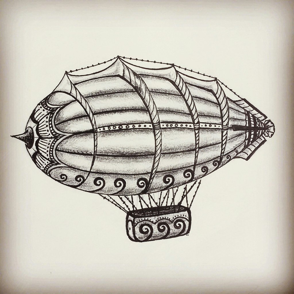 picture Steampunk Spaceship Drawing steampunk airship sketch by annacolt on