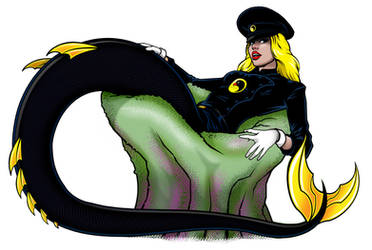 COMMISSION: Lady Blackhawk Mermaid