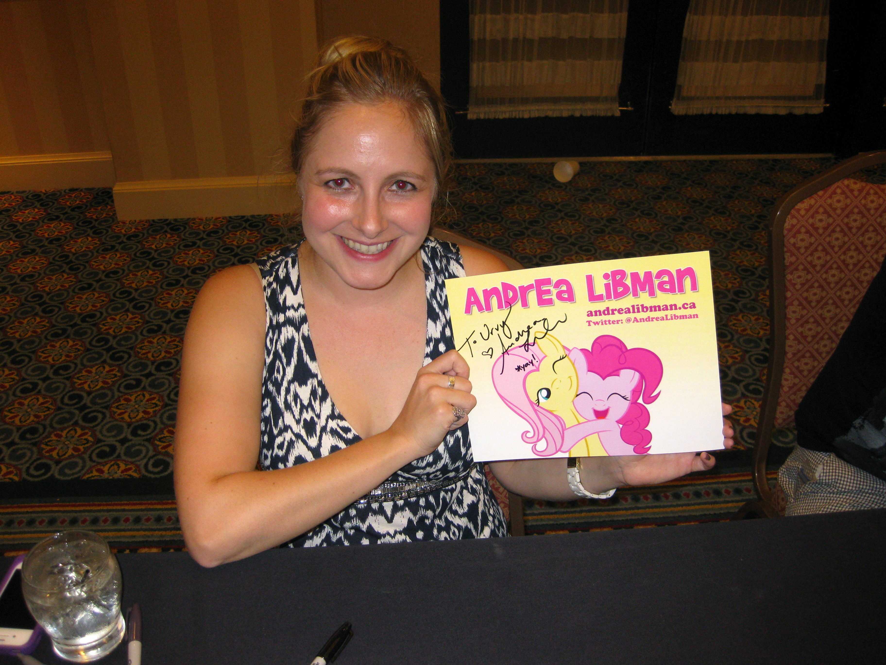 Andrea Libman and Her Autographed Pic