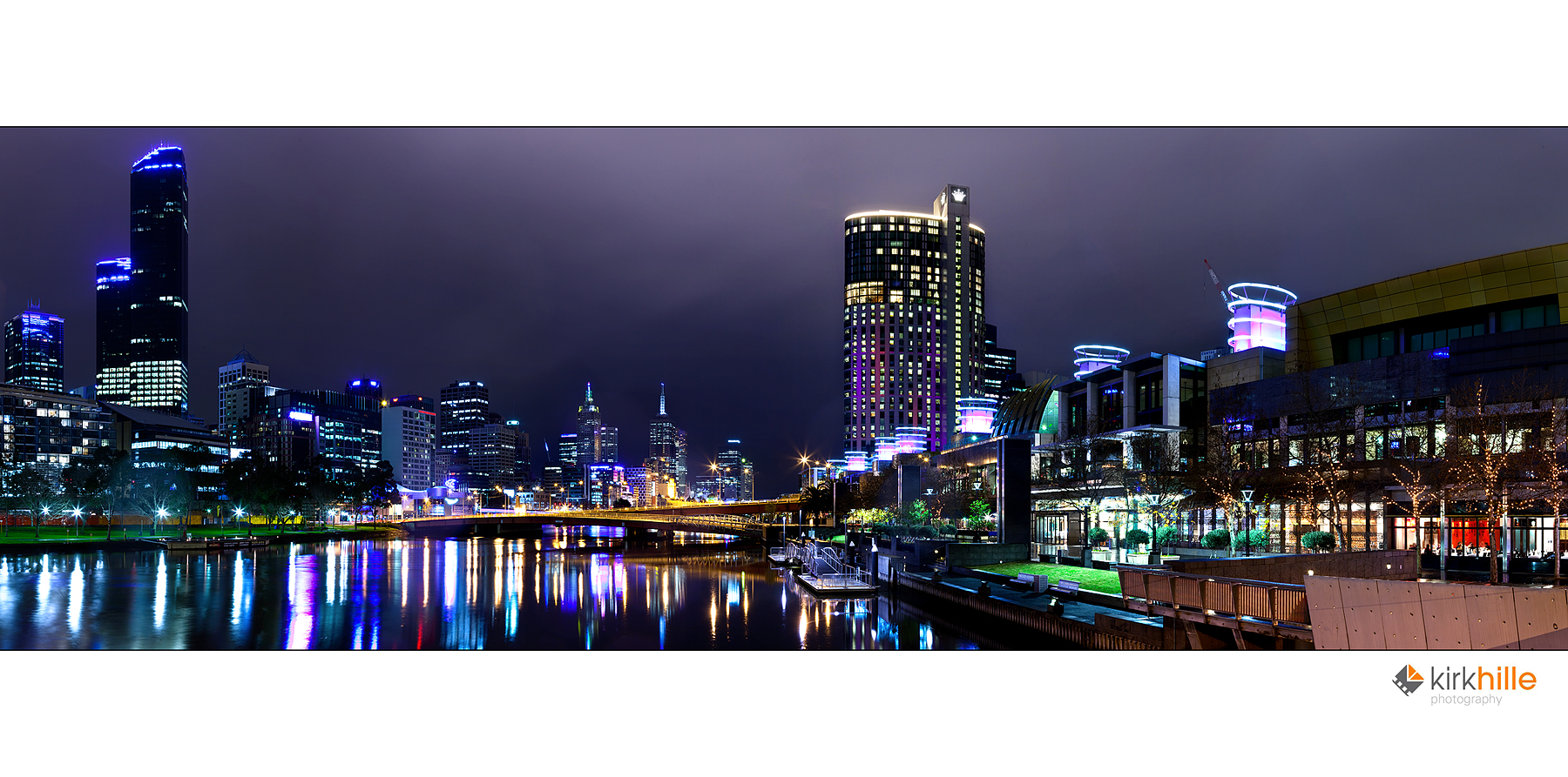 Melbourne Skyline Night Time