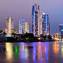 Gold Coast City Skyline Night Panorama