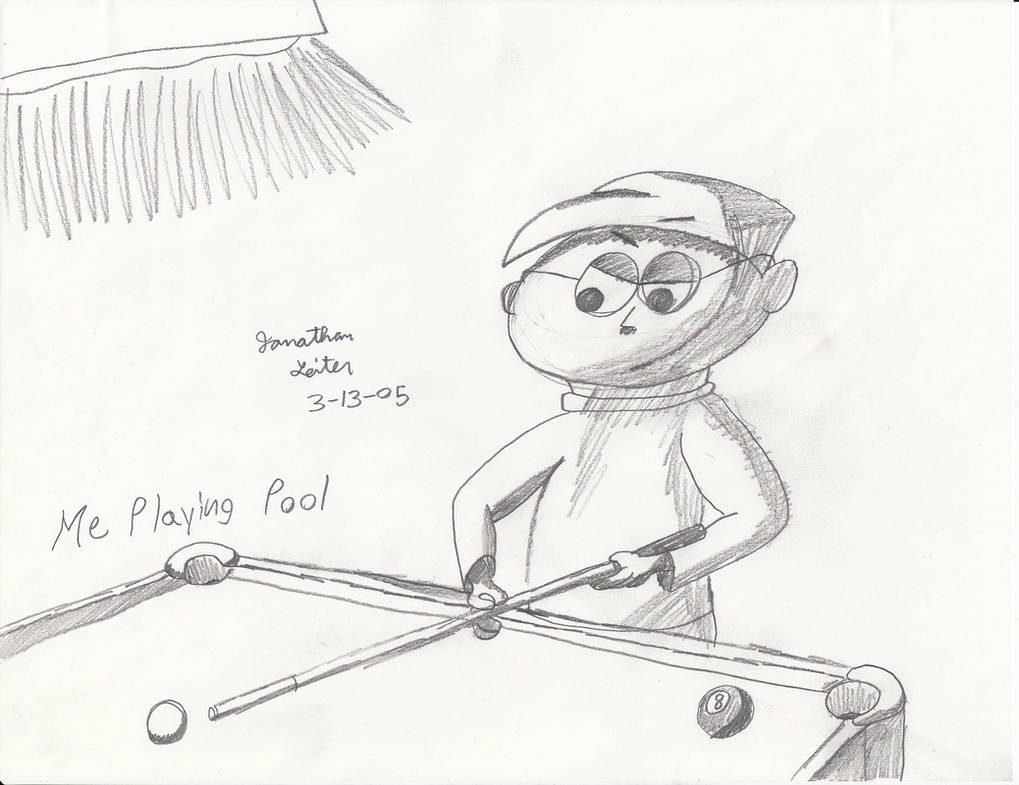 Early Drawings - Me Playing Pool by FilmmakerJ on DeviantArt