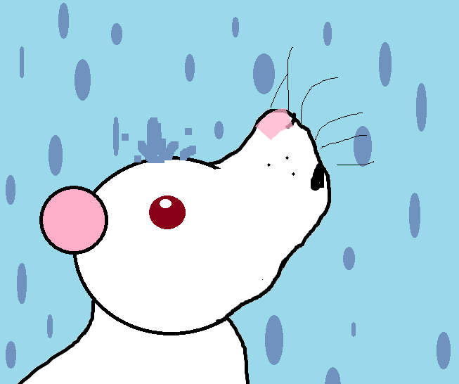 Cute Rat in Rain