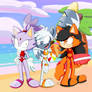 Blaze, Tangle, and Valerie at The Beach