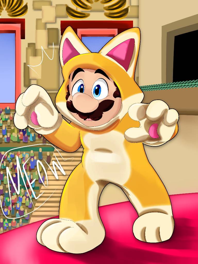 Cat Mario by MariyahtheHedgehog12 on DeviantArt