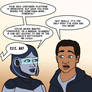 Mass Effect/Almost Human: EDI and Dorian