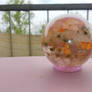 Resin ball with flowers