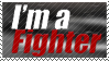 I'm a fighter Stamp by SnowTheWinterKitsune