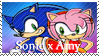 Sonic x Amy Stamp by SnowTheWinterKitsune