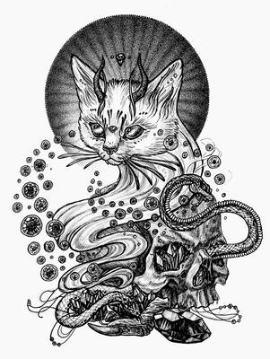 Satan cat by yulia-hochulia