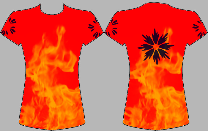 Female T-Shirt Fire flower