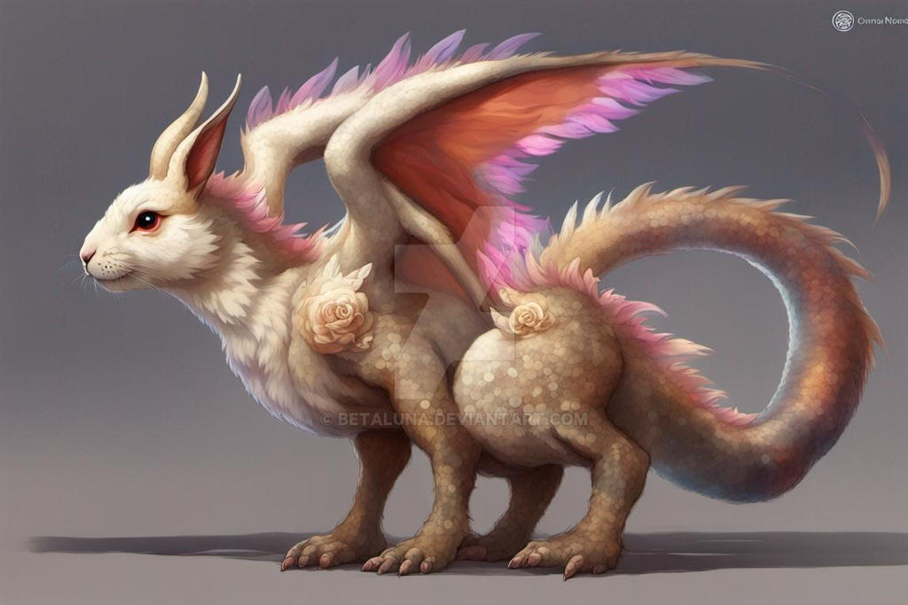 DreamUp Creation - Hybridanimal (Bunny Dragon)