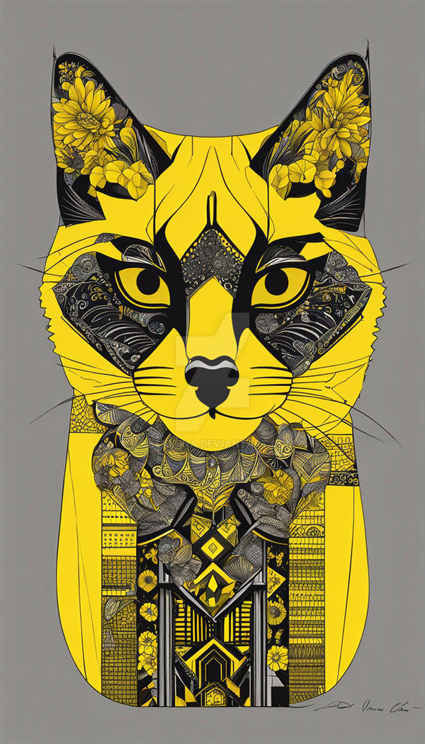 Yellow And Black cat