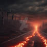 Creepy Highway To Hell, Horror, Glowing Runes